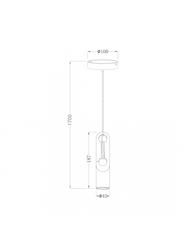 Lampa wisząca WICKLE PL-15102-GD