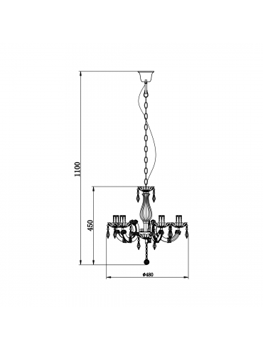 Lampa wisząca MAGNOLIA RLD94016-5B