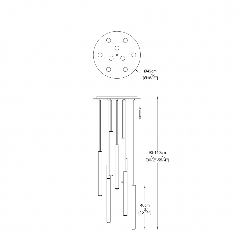 Lampa wisząca LOYA P0461-09C-B5SC