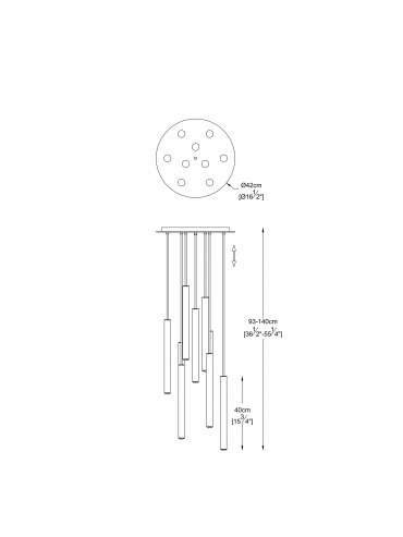 Lampa wisząca LOYA P0461-09C-B5SC