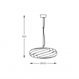 Lampa wisząca VENTO 1136 Ø55 antracyt