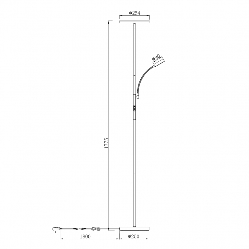 Lampa podłogowa MANDI FL-020288RD
