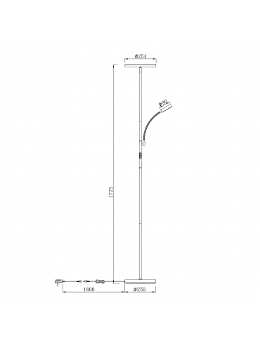 Lampa podłogowa MANDI FL-020288RD