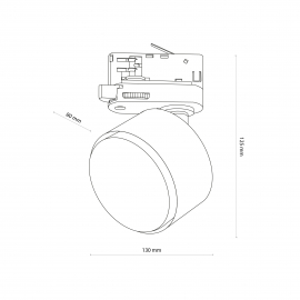 Reflektor TRACER TRÓJOBWODOWY 6060 WHITE GX53 LED