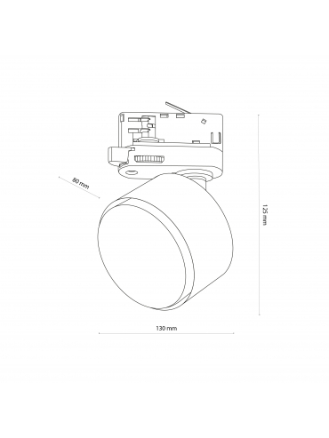 Reflektor TRACER TRÓJOBWODOWY 6060 WHITE GX53 LED