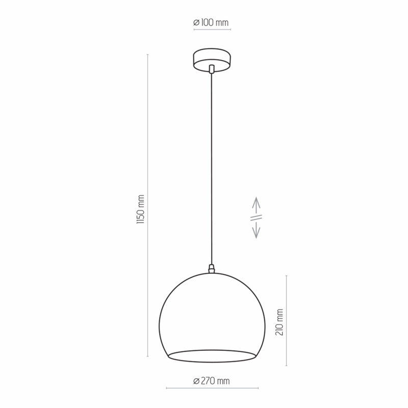 Lampa wisząca YODA BLACK ORBIT 2085