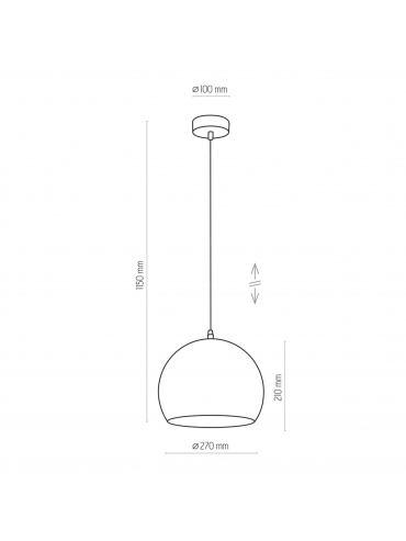 Lampa wisząca YODA BLACK ORBIT 2085