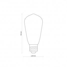 ŻARÓWKA ST58 STOŻEK AMBER 3792, 2000K, 6,5W