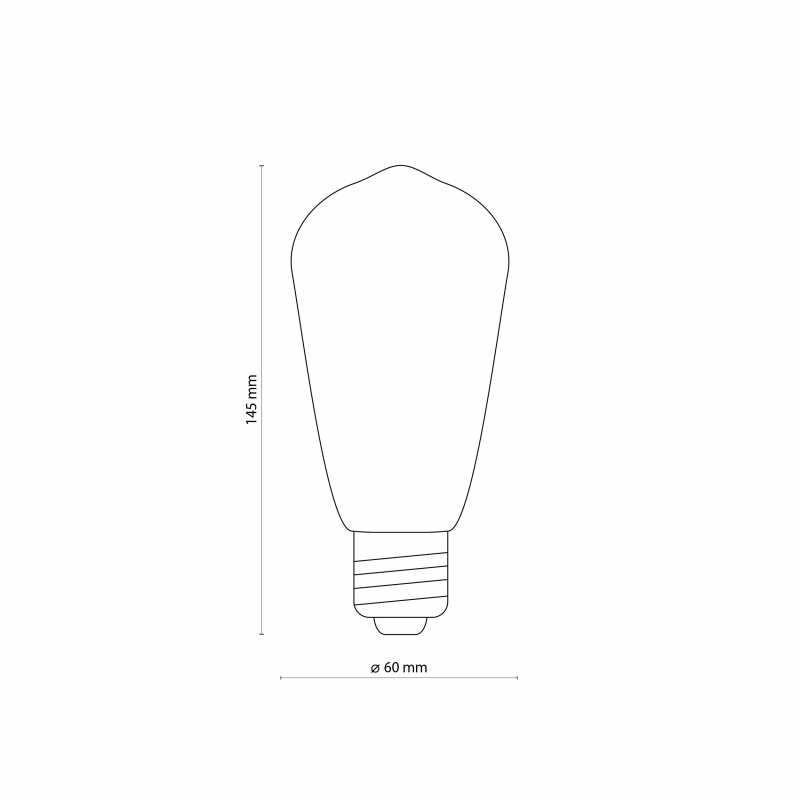 ŻARÓWKA ST58 STOŻEK AMBER 3792, 2000K, 6,5W