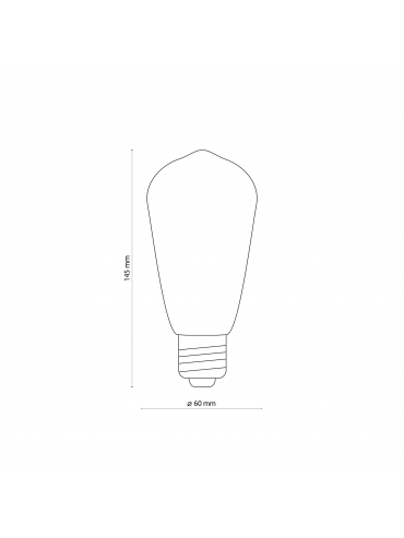ŻARÓWKA ST58 STOŻEK AMBER 3792, 2000K, 6,5W