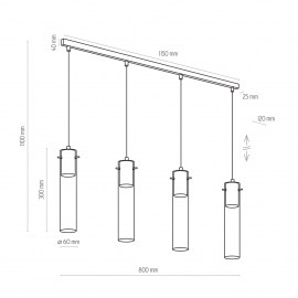 Lampa wisząca LOOK GRAPHITE 3149