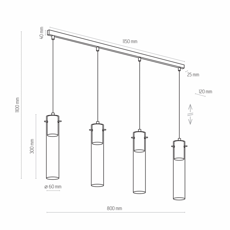 Lampa wisząca LOOK GRAPHITE 3149