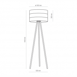 Lampa podłogowa TAGO BLACK 5053
