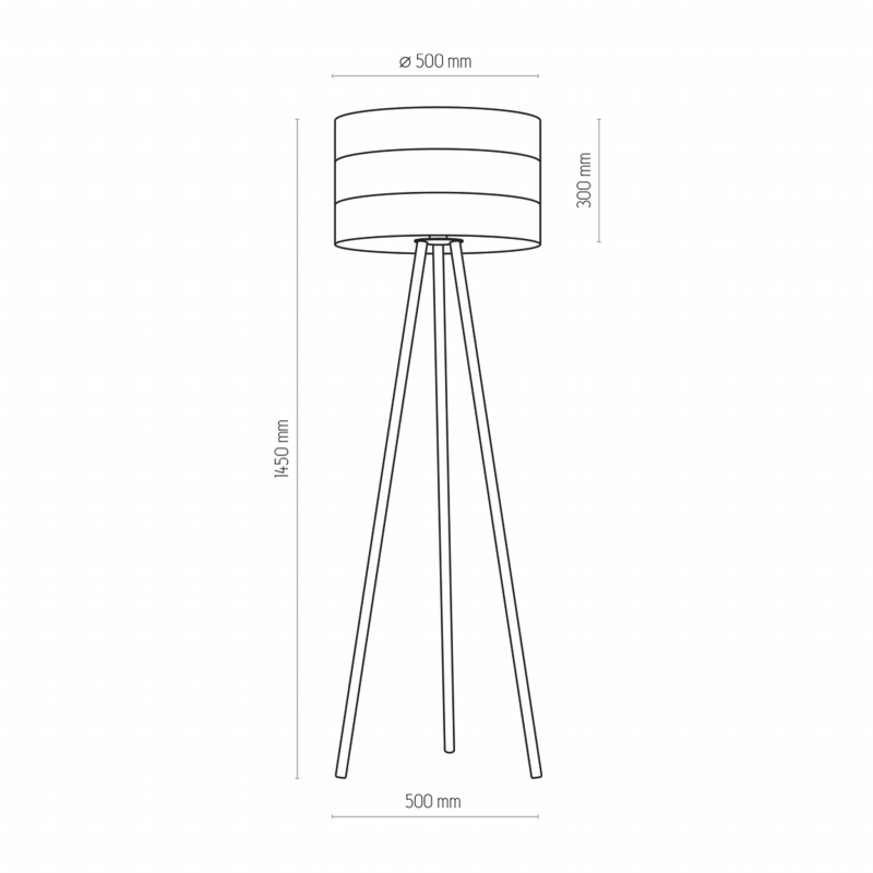 Lampa podłogowa TAGO BLACK 5053