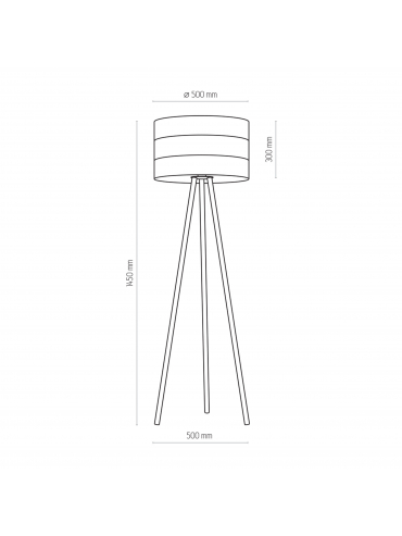 Lampa podłogowa TAGO BLACK 5053
