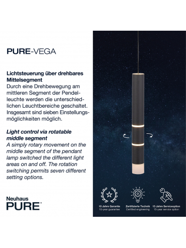 Lampa wisząca PURE-VEGA 2211-18