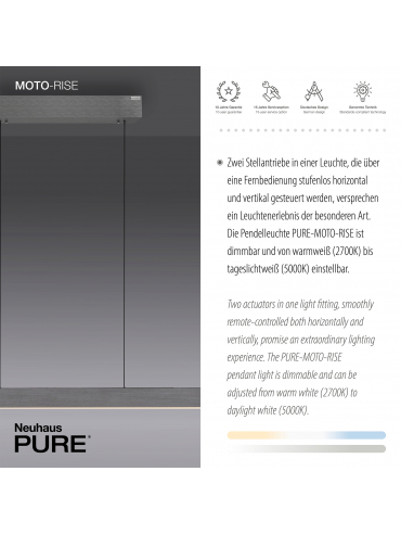 Lampa wisząca PURE-MOTO-RISE 2545-15