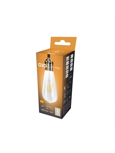 Żarówka LED ORO-E27-ST64-CLARO-8W-WW