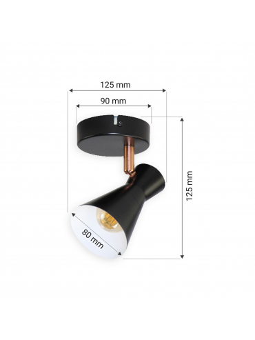 Spot ORO BRANTA 1XE14 B/W ORO33001