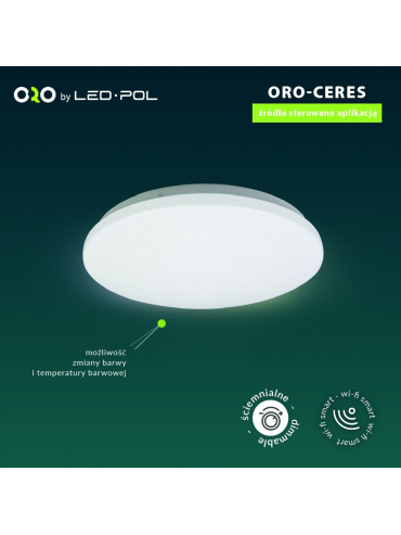 Lampa sufitowa ORO-CERES-WIFI-DRIVE-18W-CCT