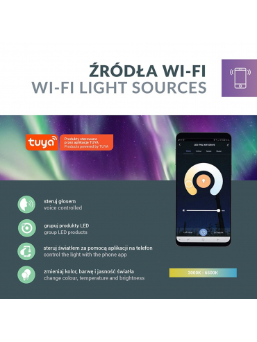 Lampa sufitowa ORO-CERES-WIFI-DRIVE-18W-CCT