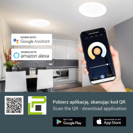 Lampa sufitowa ORO-CERES-WIFI-DRIVE-18W-CCT