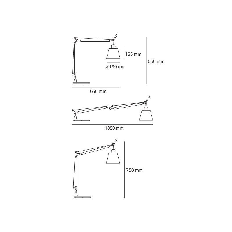 Lampa biurkowa TOLOMEO BASCULANTE Beżowa