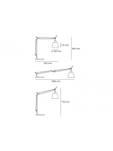 Lampa biurkowa TOLOMEO BASCULANTE Beżowa
