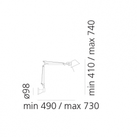 Kinkiet TOLOMEO MICRO Srebrny