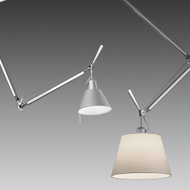 Lampa biurkowa TOLOMEO BASCULANTE Szara