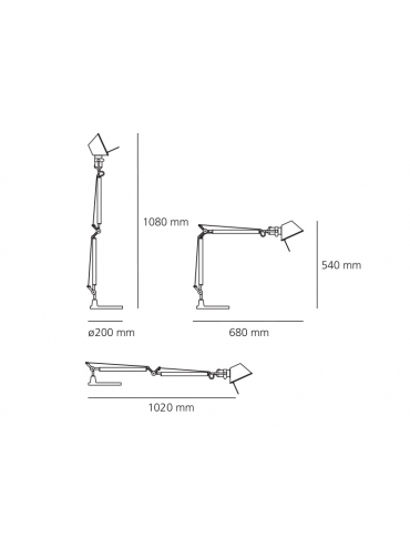 Lampa biurkowa TOLOMEO MINI Czarna