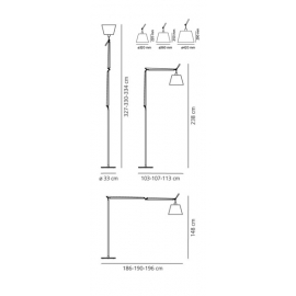 Lampa podłogowa TOLOMEO MEGA 42