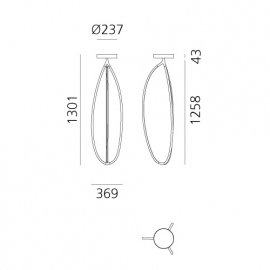 Lampa sufitowa ARRIVAL 130 1555010APP