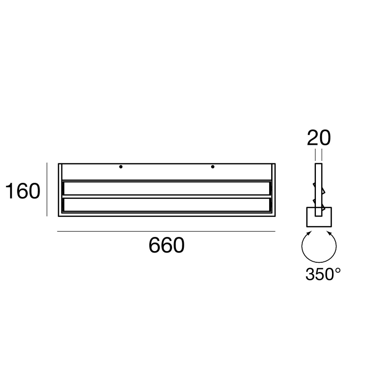 Kinkiet TABLET APPL.BIEMISS (L)LED 43W 7614