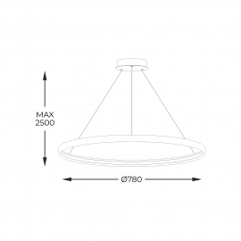 Lampa wisząca CIRCLE 78 LA0716/1 - WH