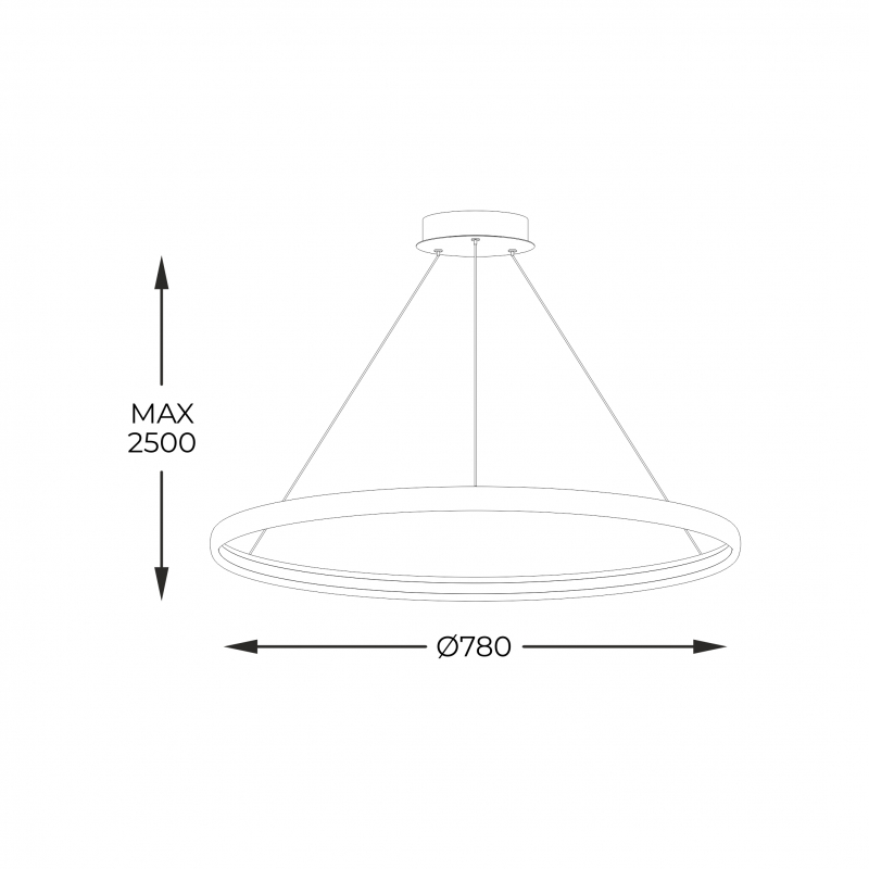 Lampa wisząca CIRCLE 78 LA0716/1 - WH