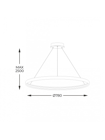 Lampa wisząca CIRCLE 78 LA0716/1 - WH