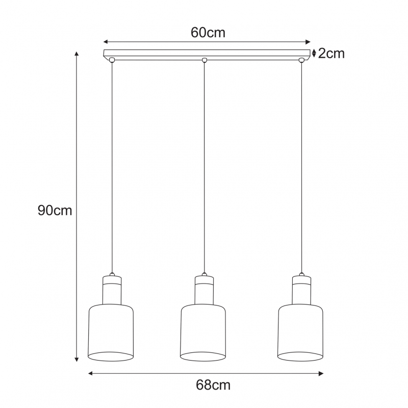 Lampa wisząca BRUS K-5253
