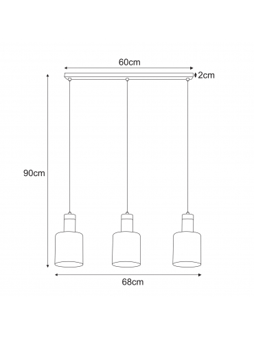 Lampa wisząca BRUS K-5253