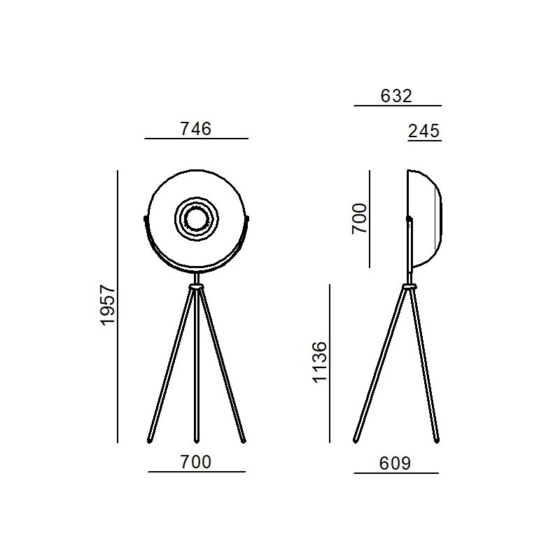 Lampa podłogowa DEMÌ MOON 9775M