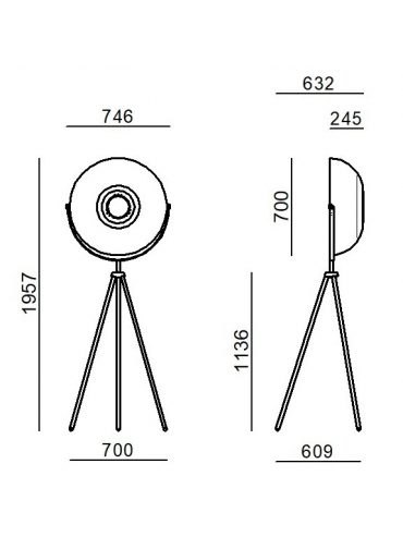 Lampa podłogowa DEMÌ MOON 9775M
