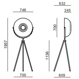 Lampa podłogowa DEMÌ MOON 9776M