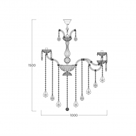Lampa wisząca CHATEAU 17801/10+5-GLD