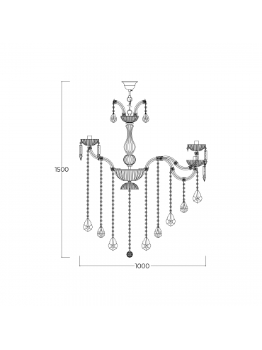 Lampa wisząca CHATEAU 17801/10+5-GLD