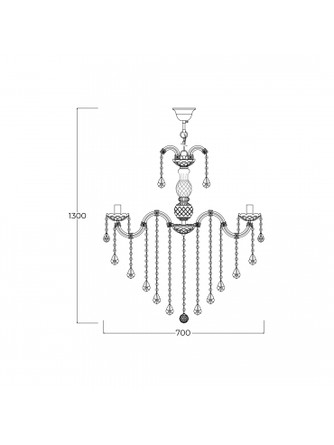 Lampa wisząca CHATEAU 14004/8-GLD