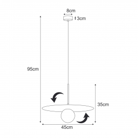 Lampa wisząca SANTE K-5372
