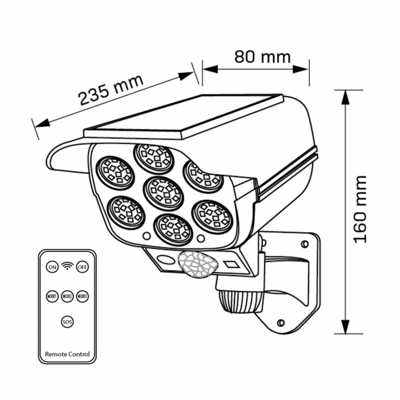 Kinkiet KAMERA LED SOLAR 323095