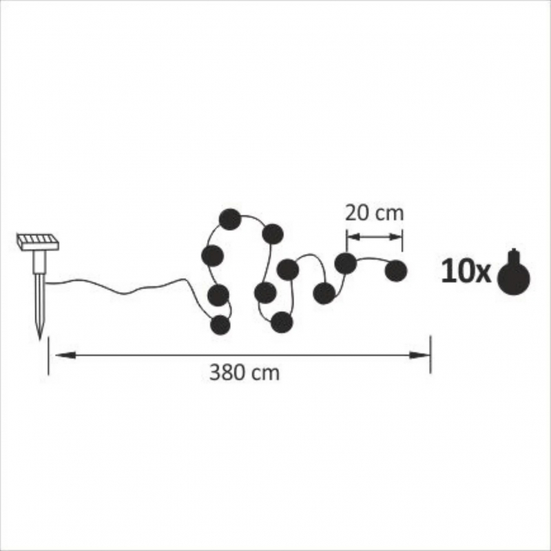 Girlanda ogrodowa LED SOLAR 309273