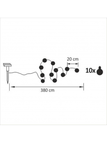 Girlanda ogrodowa LED SOLAR 309273