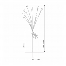 Lampa solarna FIORINI LED 325549